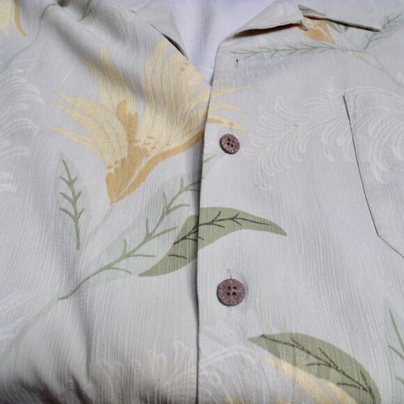 Tommy Bahama Sage Green 100% Silk Shirt Men's Sz XXL - Picture 5 of 6